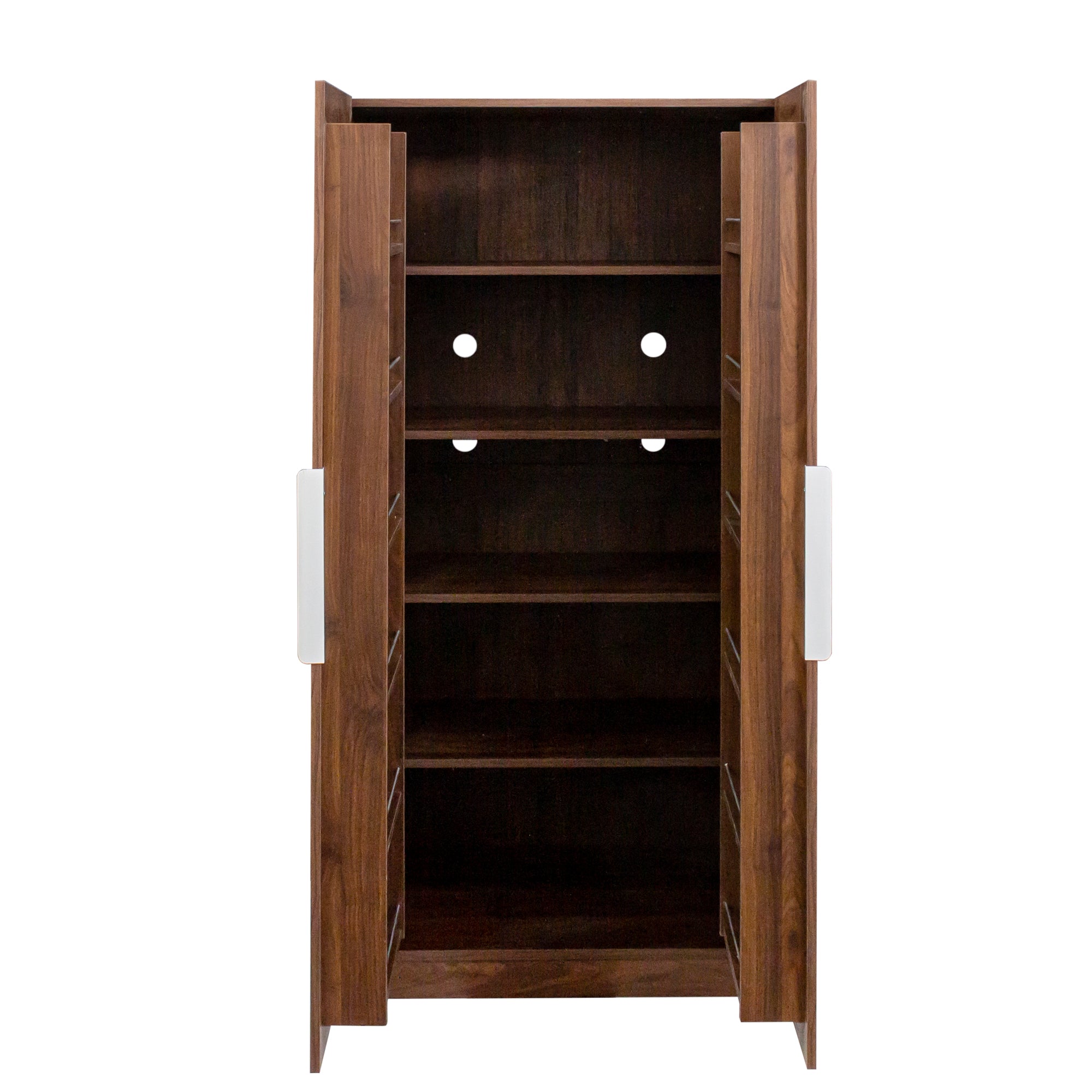 62.99in Kitchen Pantry Cabinet, Walnut  Freestanding Buffet Cupboards Sideboard with Doors &  Shelves, Kitchen Pantry Storage Cabinet for Kitchen, Living Room and Dinning Room - Grand Goldman Shop