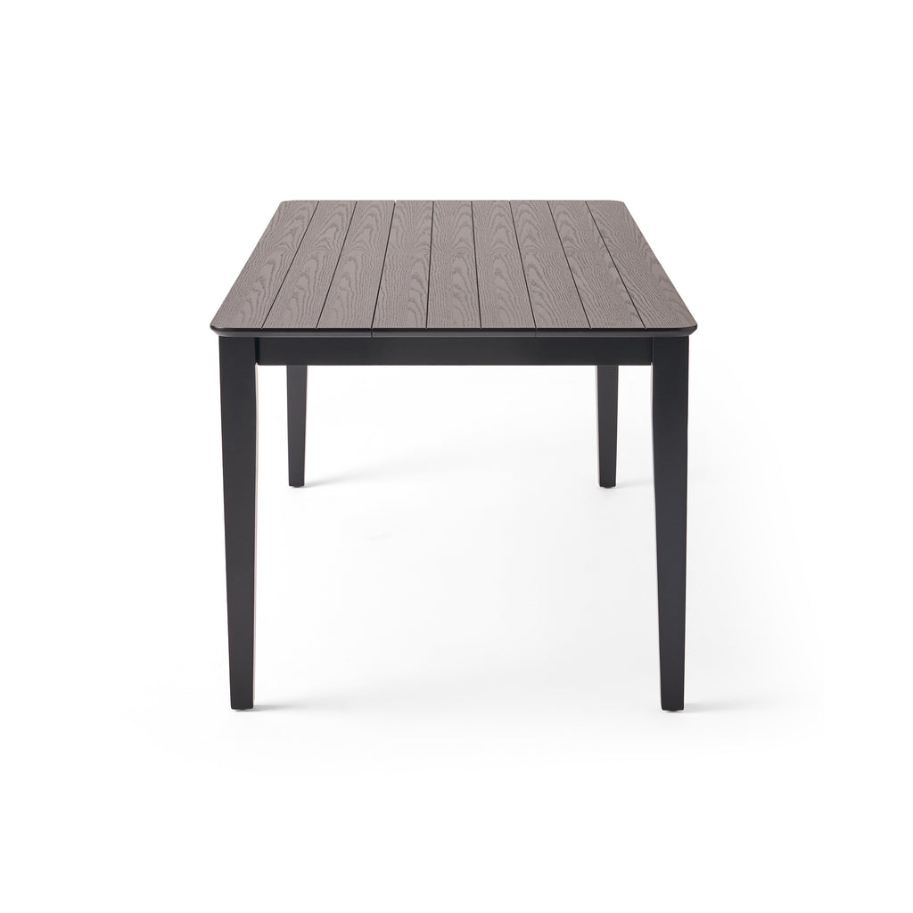 Farmhouse Charm Dining Table with Square Leg Black Solid Wood and MDF 76x35.5 inches - Grand Goldman Shop