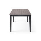 Farmhouse Charm Dining Table with Square Leg Black Solid Wood and MDF 76x35.5 inches - Grand Goldman Shop