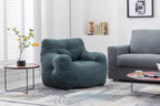 010-Soft Teddy Fabric Tufted Foam Bean Bag Chair With Teddy Fabric Green - Grand Goldman Shop