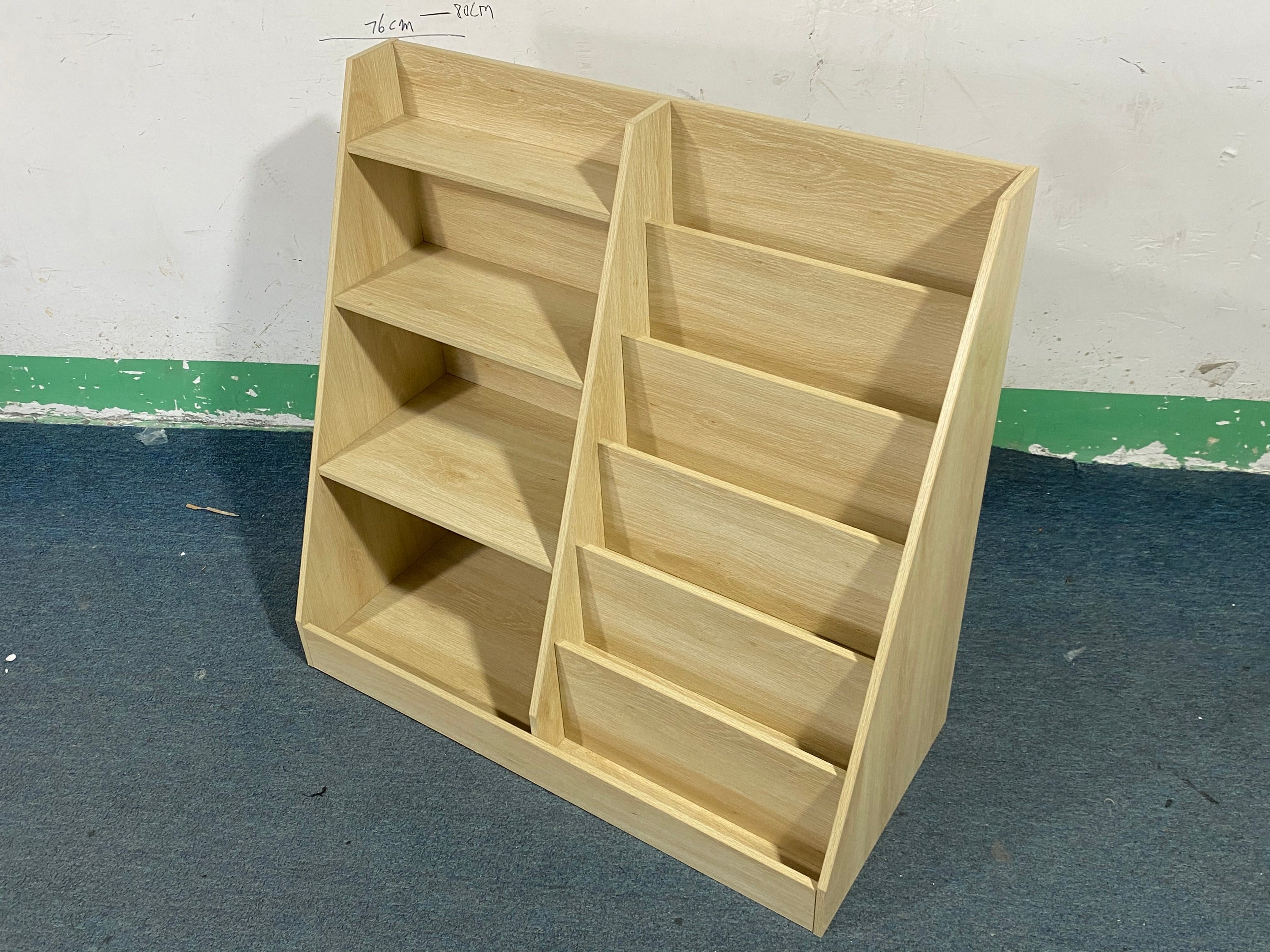 Kids Bookshelf and Toy Storage Organizer, Multifunctional 4 Tier Wooden Kids Book Shelf with  Bookcase Display Stand in Kids 