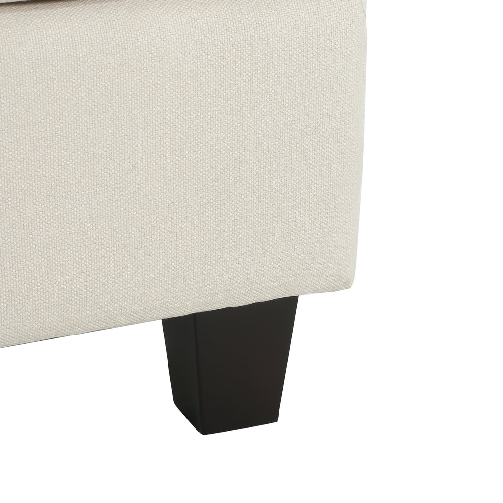 Upholstered Ottoman, Beige - Grand Goldman Shop