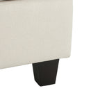 Upholstered Ottoman, Beige - Grand Goldman Shop