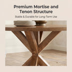 Windvale Cross-Buck Base Dining Table - Grand Goldman Shop