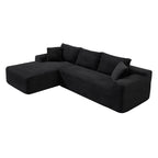 105'' Modular Sectional Sofa, Cloud Sectional Couch with Deep Seat, Modern Modular L-Shape Sofa Couch with Chaise,Upholstered Couches for Living Room Bedroom,No Assembly, (BLACK) - Grand Goldman Shop