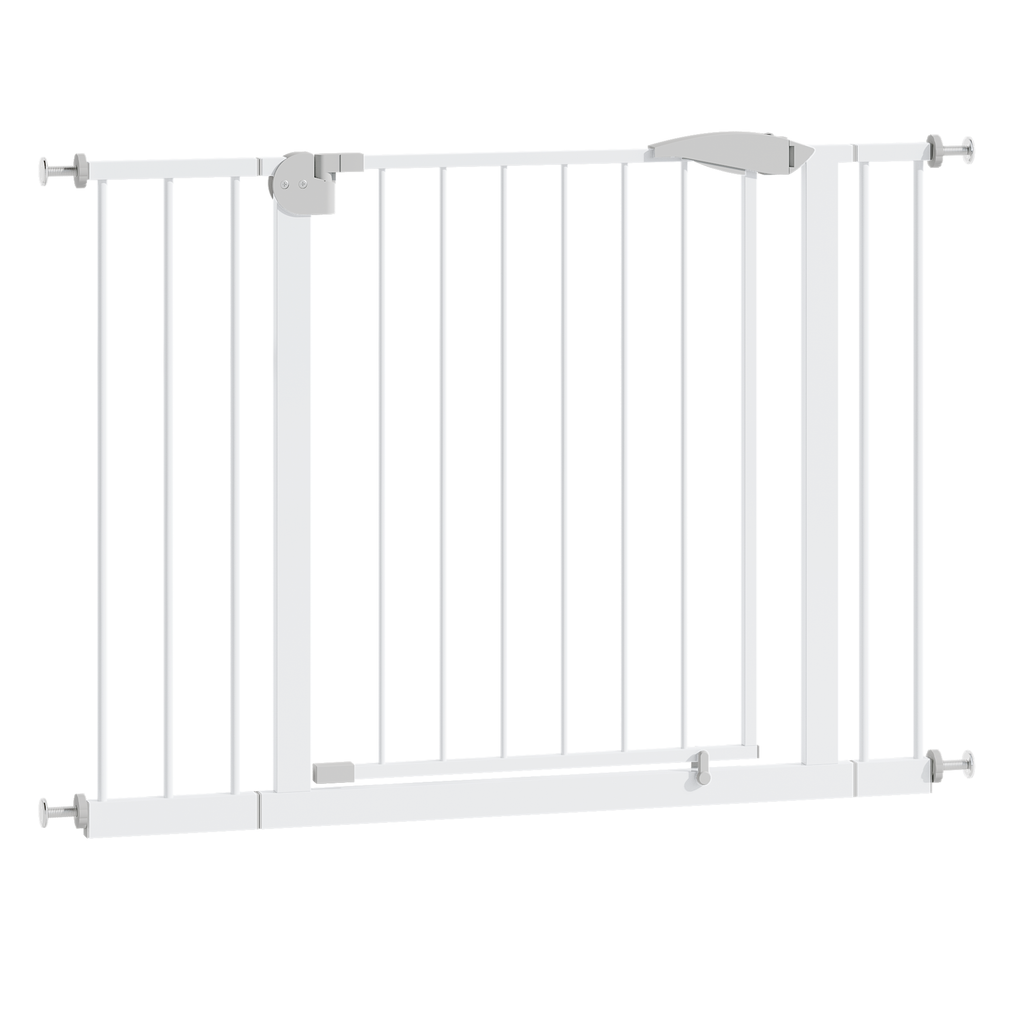 2 Pack 29.5-44.1' Wide Baby Gate for Stairs, Dog Gate Indoor for Doorways, No Drilling Pressure Mounted Pet Gates for Kids, E