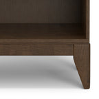 Harper 5 Shelf Bookcase in Walnut Brown with Solid Wood Construction and Mid-Century Modern Design | Premium Home Decor - Gra