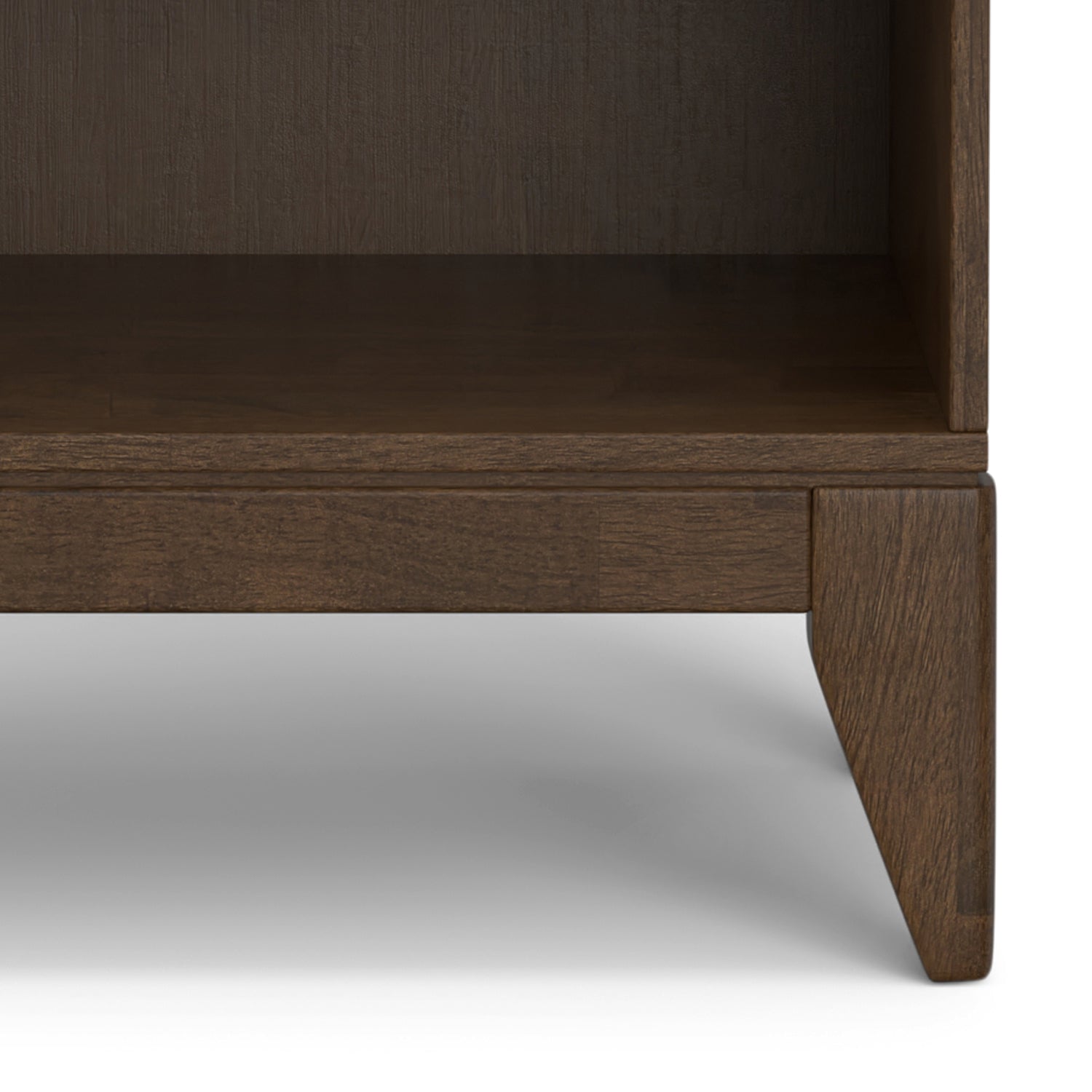 Harper 5 Shelf Bookcase in Walnut Brown with Solid Wood Construction and Mid-Century Modern Design | Premium Home Decor - Gra