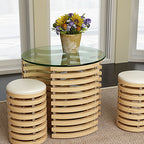 Clear Tempered Glass Round Table Top with Polished Edge, 20' Diameter, 1/4' Thick - Grand Goldman Shop