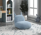 Westino 21.5'W Blue Chenille Deer-Shaped Kids Chair | Premium Home Decor - Grand Goldman