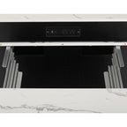 K&K 59.5' Kitchen Island with Extendable Dining Table, Kitchen Storage Table with Double-sided Storage, Kitchen Island with 2 Drawers, Power Outlet, Side Open Shelves, for Kitchen, Dining Room, Black - Grand Goldman Shop