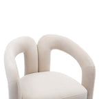 Contemporary Designed Velvet Fabric Upholstered Accent/Dining Chair /Barrel Side Chairs Kitchen Armchair for Living Room set of 2 (Beige Velvet) - Grand Goldman Shop