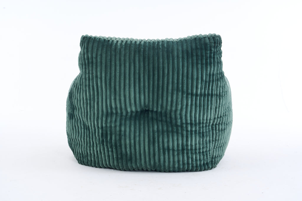 010-Soft Fluffy Corduroy Fabric Bean Bag Chair Filled With Memory Sponge,Green - Grand Goldman Shop