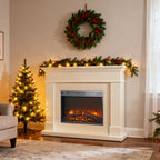26 inch electric fireplace insert, ultra thin heater with log set & realistic flame, remote control with timer, overheating protection - Grand Goldman Shop