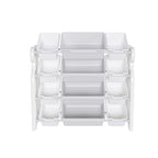 Multi-functional Kids Toy Storage Organizer Cabinet with HDPE Shelf and 12 Bins, Grey White, 33.07 x 14.17 x 33.86 inches - Grand Goldman Shop