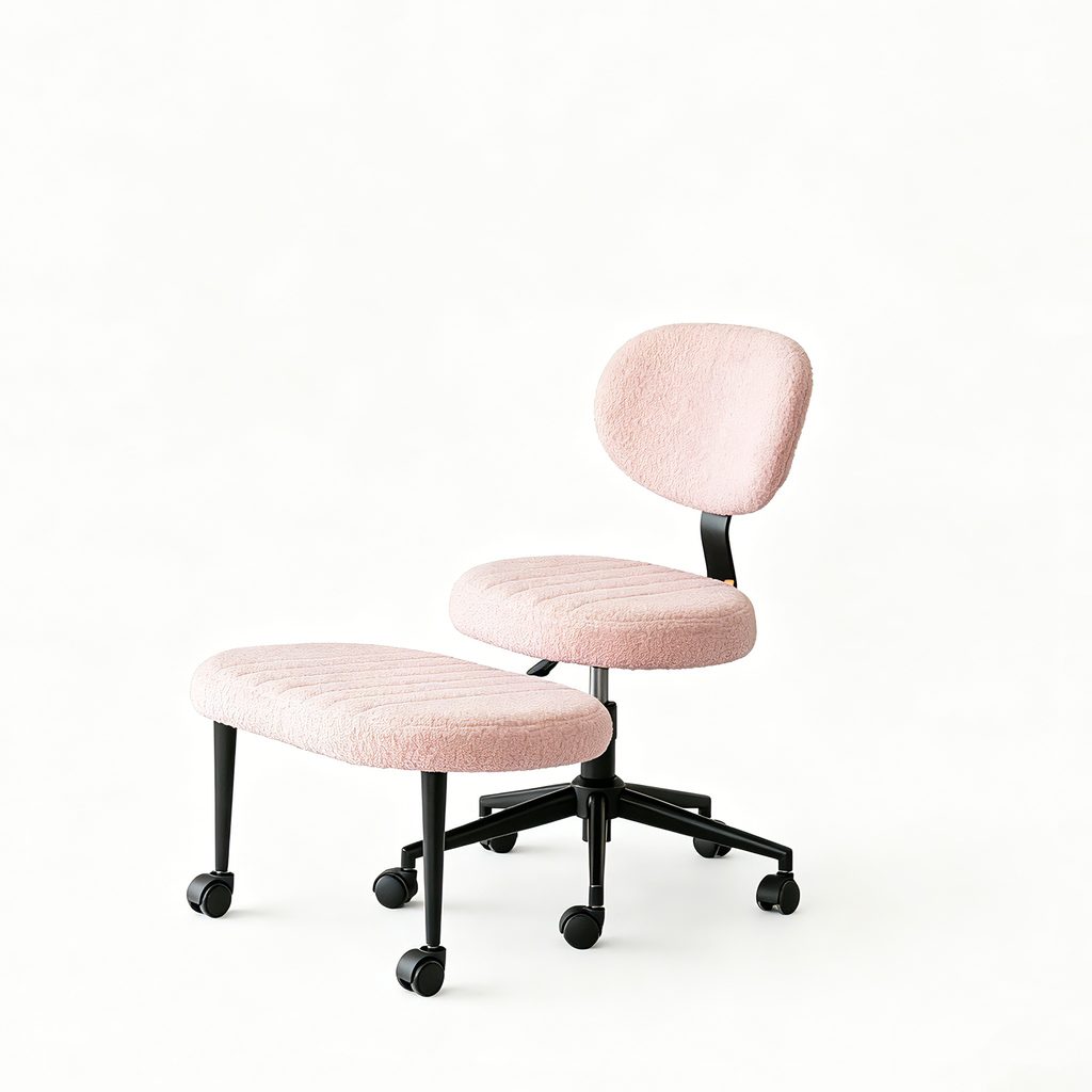 Ergonomic Office Chair – Multi-Position Cross Legged Design for Adults, Swivel Meditation & ADHD Fidget Desk Chair in Soft Bl