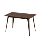 Mid-Century Modern Dining Table with Walnut Rubberwood Legs and Faux Wood Top, 47.20' W x 29.50' D x 29.50' H - Grand Goldman Shop