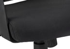 Office Chair, Adjustable Height, Swivel, Ergonomic, Armrests, Computer Desk, Work, Black Fabric, Black Metal, Contemporary, M