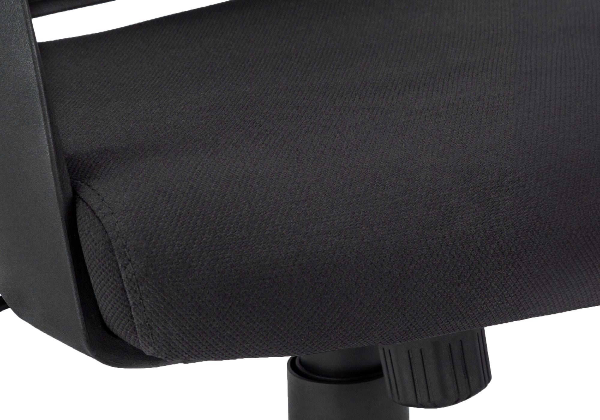 Office Chair, Adjustable Height, Swivel, Ergonomic, Armrests, Computer Desk, Work, Black Fabric, Black Metal, Contemporary, M