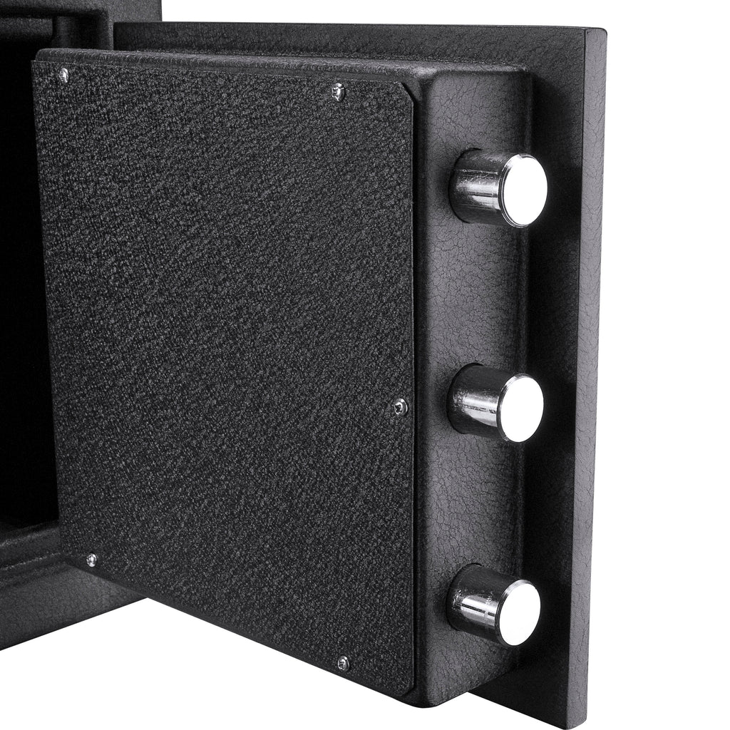 Dx200 Keypad Depository Safe with Anti-Fishing Baffles in Black Steel, 14x14x20 inches | Premium Home Decor - Grand Goldman