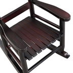 Oak Style Children's Rocking Chair for Indoor or Outdoor - Espresso Populus Wood - 14.17 x 18.90 x 22.44 inches | Premium Hom