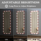 Hollywood Style Full Length Mirror with Lights, 3 Color Modes, Pink Aluminium, 62.6'x23.3' - Grand Goldman Shop