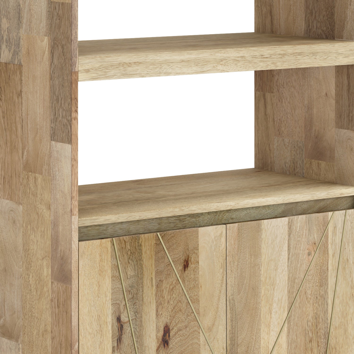 Jager - Bookshelf with Doors - Natural - Grand Goldman