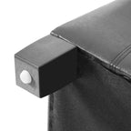 Black PU Storage Ottoman with Rubber Wood Legs, 30.25'' Square Tufted Indoor Ottoman with Lift-Top Storage for Living Room, Bedroom & Entryway,300lbs Weight Capacity - Grand Goldman Shop