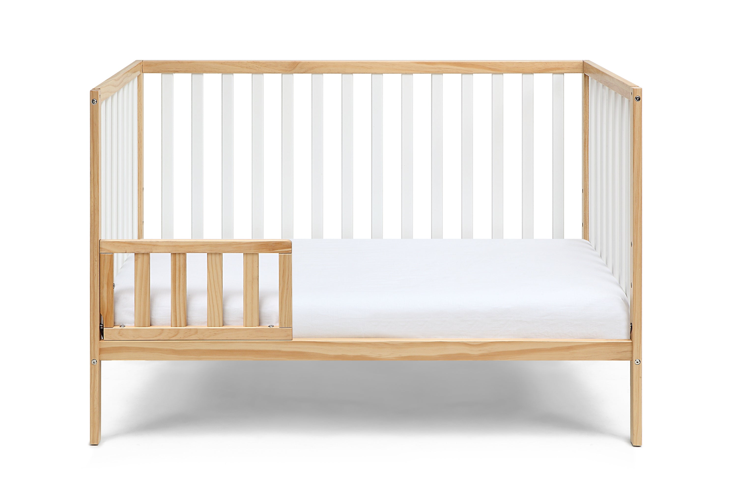 Deux Remi 3-in-1 Convertible Island Crib Natural/White | Premium Home Decor - Grand Goldman