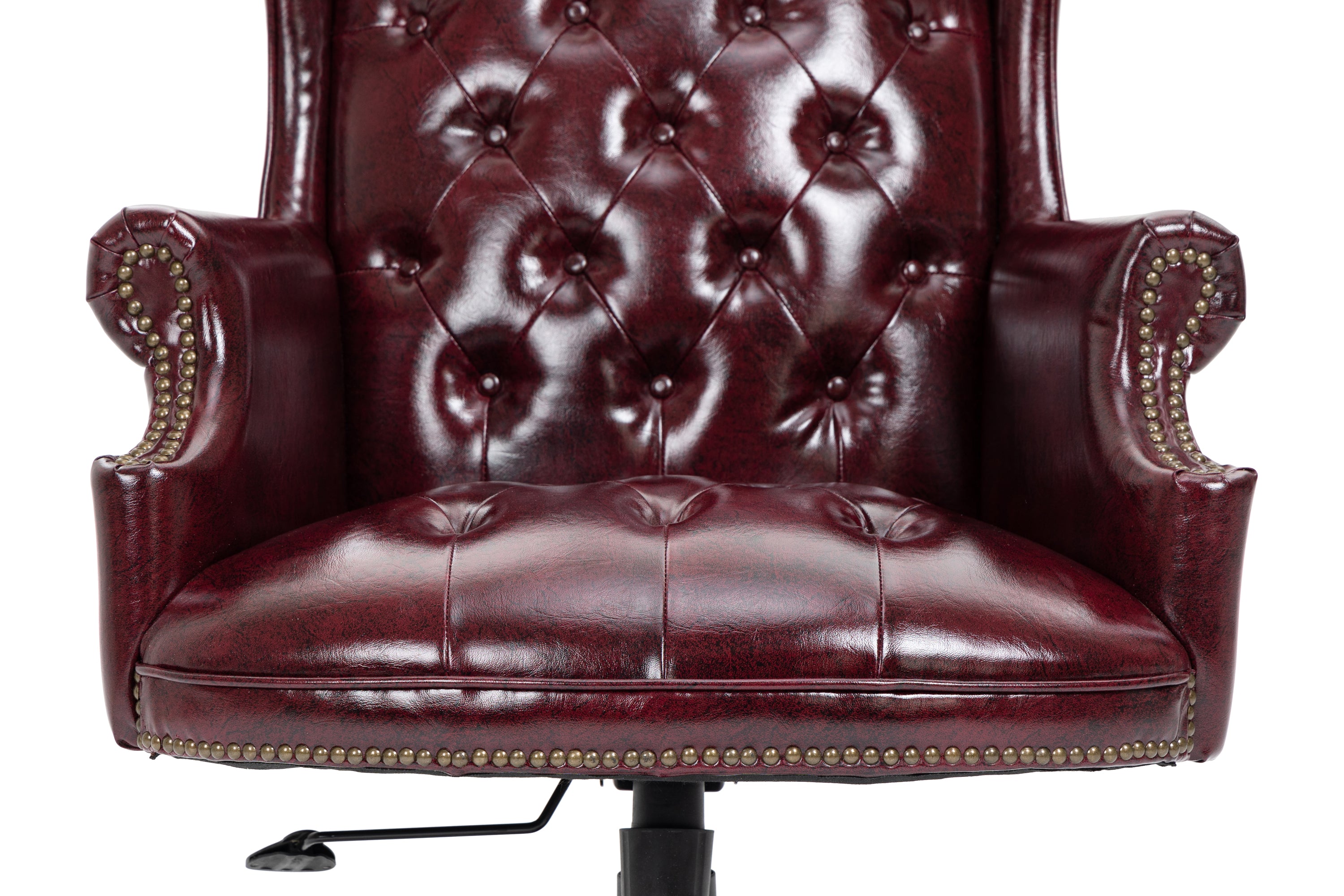 Executive Office Chair  Comfortable Desk Chair - Ergonomic Design - Thick Padded Seat and Backrest - PU Leather Desk Chair wi