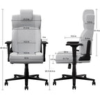 BestOffice PC Gaming Chair Ergonomic Office Chair Desk Chair with Lumbar Support Flip Up Arms Headrest PU Leather Executive H