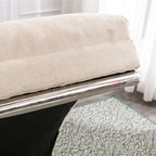 Linen Massage Chaise Lounge Indoor with Remote Control, Ergonomic Electric Massage Lounger in Beige - Grand Goldman Shop