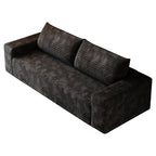 71' 3Setaser Sofa,Corduroy Fabric,Deep Seat Couches,Comfy Loveseat Sofa,No Assembly,1pcs for Living room, Bedroom,Conference room ,Apartment,Black - Grand Goldman Shop