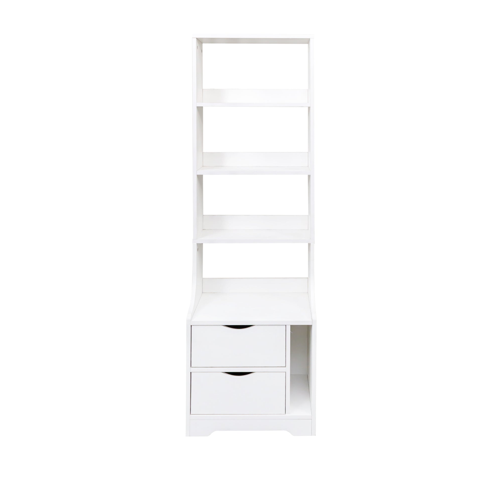 Night Stand with Bookshelf, Night Stand with 2 Storage Drawers for Bedroom - Grand Goldman Shop