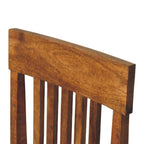 Solid Wood Leather Slatted Dining Chair - Grand Goldman