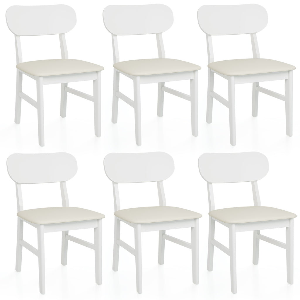 Farmhouse Dining Chairs Set of 2, Modern Faux Leather Upholstered Kitchen&Dining Room Chairs, Side Seating for Kitchen, Dinin