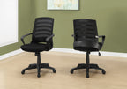 Office Chair, Adjustable Height, Swivel, Ergonomic, Armrests, Computer Desk, Work, Black Mesh, Black Metal, Contemporary, Mod