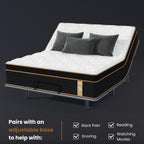 Full Mattress, 10 Inch Plush Hybrid Mattresses with Gel Memory Foam, Fiberglass-Free Mattress in a Box, Individual Pocket Spring-Motion Isolation-Edge Support, CertiPUR-US Certified - Grand Goldman Shop