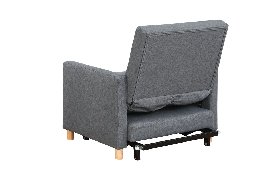 Convertible Sleeper Sofa Chair Bed, Adjustable Chair with Pillow, Multi-Functional Sleeper Chair with Soft Fabric for Living Room, Dorm, Apartment, Bedroom or Office - Grand Goldman Shop