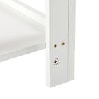 Modern Rattan End Table with Drawer, White MDF and Rattan, 15.75' Square - Grand Goldman Shop