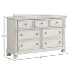 Seven Drawer Dresser Antique Gray - Grand Goldman Shop