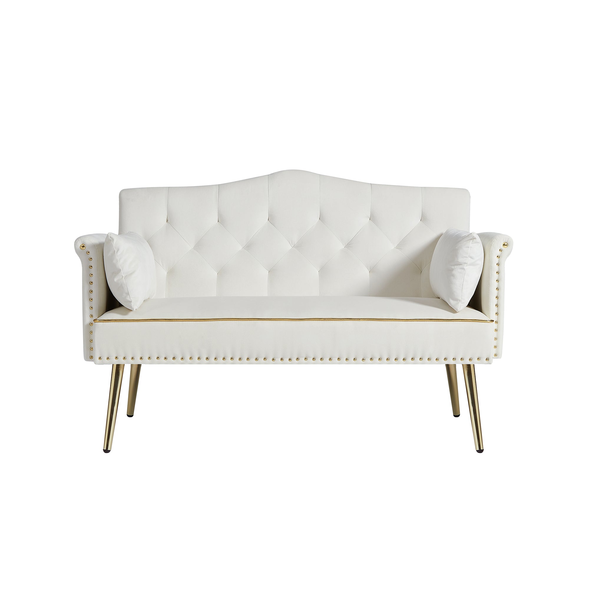CREAM WHITE  2 SEATER SOFA - Grand Goldman Shop