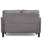 48' Soft Corduroy Loveseat Couch W/Soft Cushions,Side Storage Pocket,Sturdy Composite Board & Solid Wood Frame, High Rebound Sponge,Easy Assembly,Ideal for Living Room,Apartment,Dorm,Office. - Grand Goldman Shop