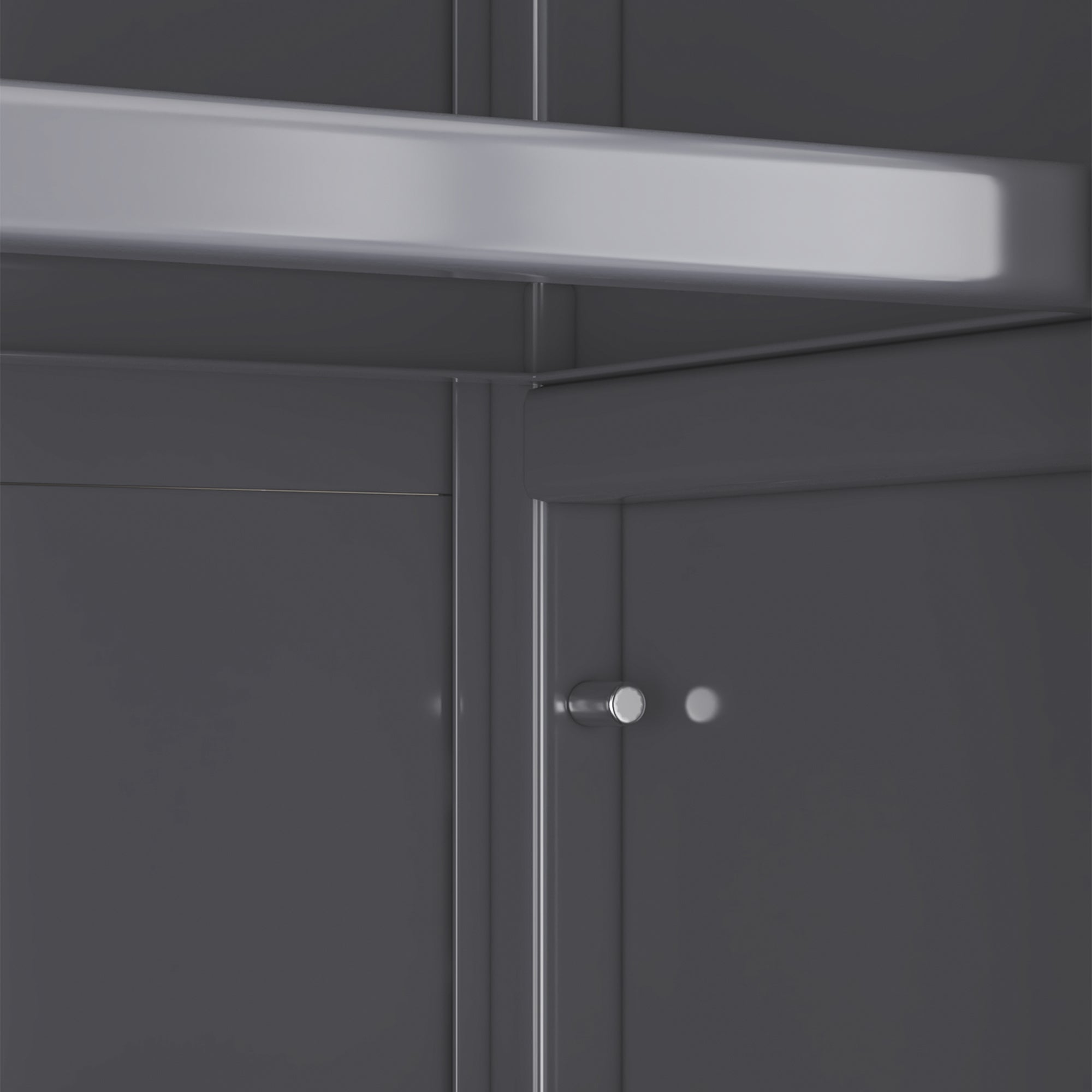 Open-door kitchen shelving Floor-to-ceiling multilevel household microwave storage cabinet bowls side cabinets cabinets Storage cabinets Grey color - Grand Goldman Shop