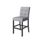 TOPMAX 5-Piece Counter Height Dining Set Wood Square Dining Room Table and Chairs Stools w/Footrest & 4 Upholstered high-back Chairs,Black - Grand Goldman Shop
