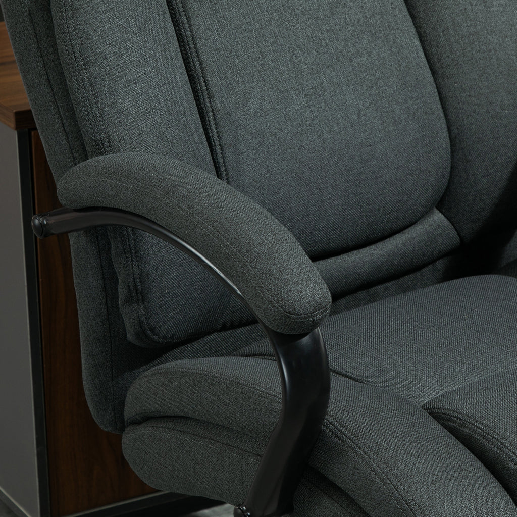 High Back Big and Tall Executive Office Chair 484lbs with Wide Seat, Computer Desk Chair with Linen Fabric, Adjustable Height