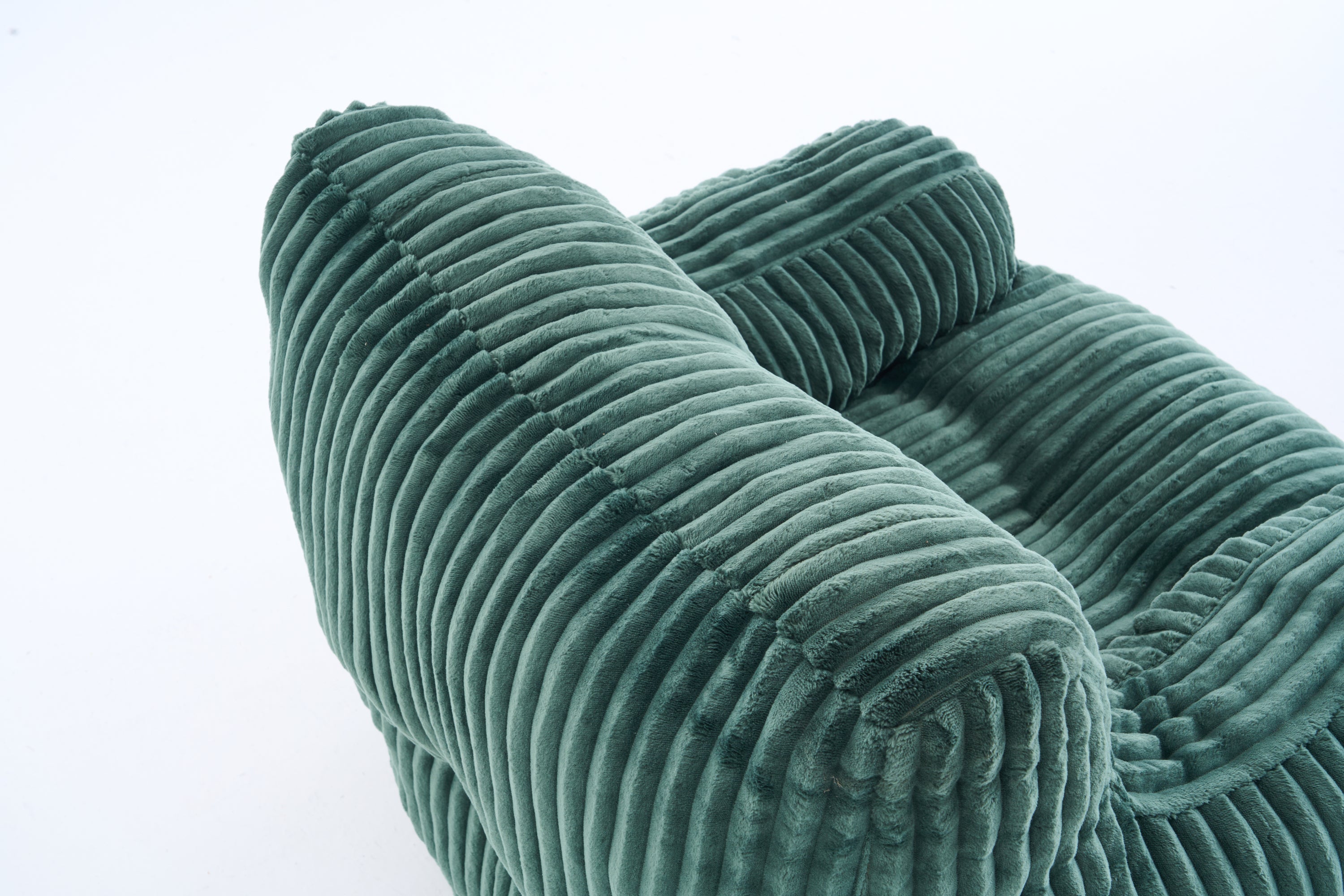 010-Soft Fluffy Corduroy Fabric Bean Bag Chair Filled With Memory Sponge,Green - Grand Goldman Shop