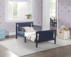 Connelly Reversible Panel Toddler Bed Midnight Blue/Vintage Walnut - Grand Goldman