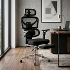 Ergonomic Home Office Desk Chair with Massage Lumbar Support,4D Headrest & 5D Armrests, Adjustable Back High and Seat Depth(B