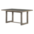 TREXM 6-Piece Retro Dining Table Set for 6, 60' Wood Kitchen Table and Chairs Set of 4 with Bench Designed Trestle Base for kitchen & Dining Room (Gray) - Grand Goldman Shop